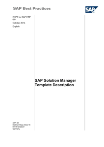 Creating the SAP Solution Manager Project and Selecting the