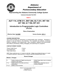 ATM 211 Intro to Programmable Logic Contollers