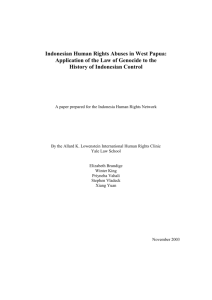 I. History of Human Rights Abuses in West Papua