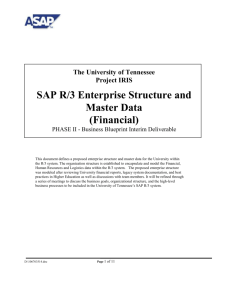 Enterprise Structure & Master Data