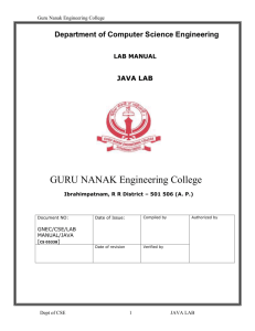 JAVA LAB MANUAL - panineeya institute of technology and