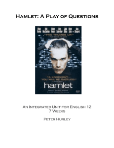 Hamlet Unit Plan - Peter Hurley