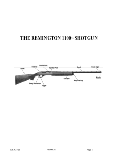 Remington 1100 Notes and Disassembly
