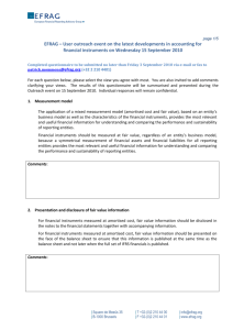 Questionnaire Outreach financial instruments 15 september 2010