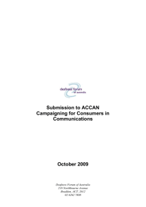 ACCAN Campaigning for Consumers in Communications