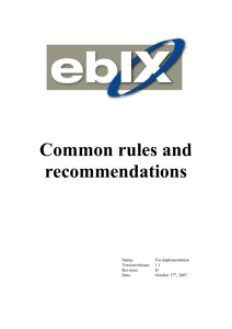 1.1 About the ebIX Common rules and recommendations