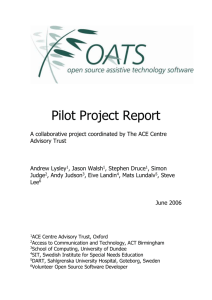 Pilot Project Final Report