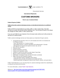Customs Broker : How to Use - Finance