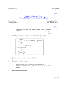 Chapter One – Lecture Notes - Thorsteinssons LLP Tax Lawyers