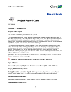 Project Payroll Costs Report - Core-CT