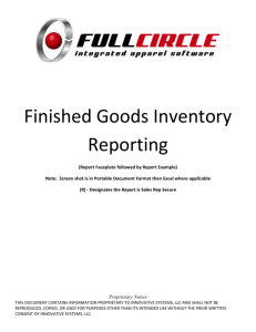 Inventory Valuation Report
