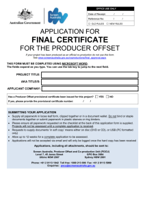 application for a Final Certificate