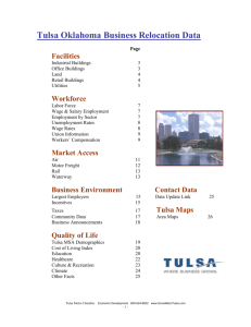 Tulsa Oklahoma Business Relocation Data