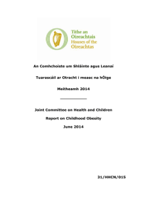 Report on Childhood Obesity