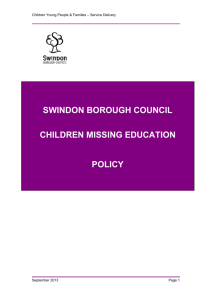 Children Missing Education Policy 2013 - Schoolsonline