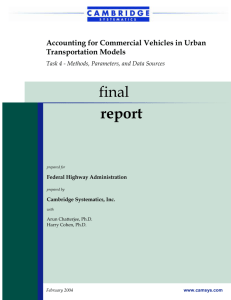 Accounting for Commercial Vehicles in Urban