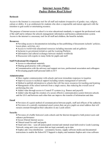 Internet Access Policy - Pudsey Bolton Royd Primary School