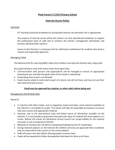 Internet Access Policy - Peak Forest CE (VC) Primary School