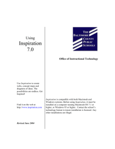 Using Inspiration 7.0 - Baltimore County Public Schools