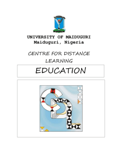 CEA 203 three - University Of Maiduguri