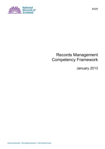 Records Management Competency Framework, word file, 178KB