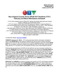 Code Blue for ER: Series Finale April 2 on CTV