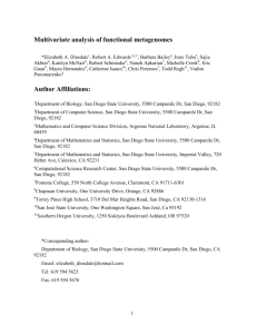 Multivariate analysis of functional metagenomes