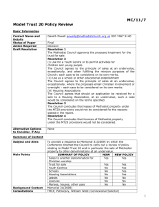 MC117 Model Trust 20 - The Methodist Church of Great Britain
