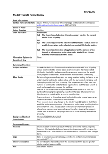 Model Trust 20 Policy Review - The Methodist Church in Britain