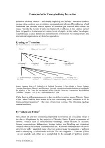 Frameworks for Conceptualising Terrorism