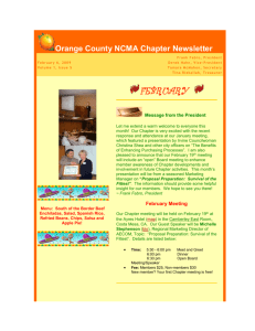 NCMA-OC Chapter Newsletters - National Contract Management