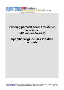 Providing parental access to student accounts