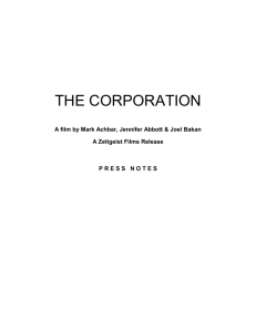 Corporation_Press_Notes - jeremy walker, independent film