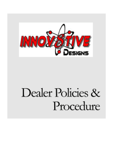 Dealer Policy and Procedures