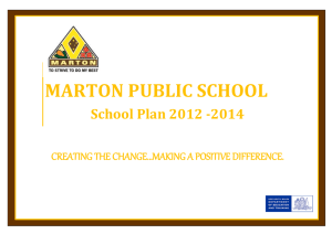 2012-2014 School Plan - Marton Public School