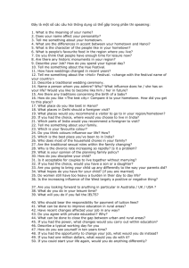 Đây là một số các câu hỏi thông dụng có thể gặp trong phần thi