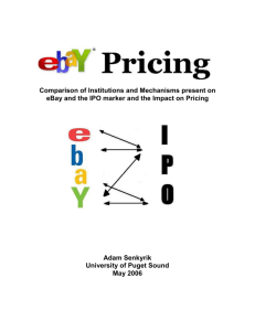 Ebay Pricing - University of Puget Sound