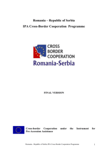 Programming Document - Interreg-IPA Cross