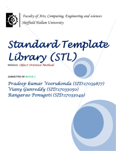 standard template library - Sheffield Hallam University