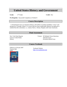 US History and Government Overview