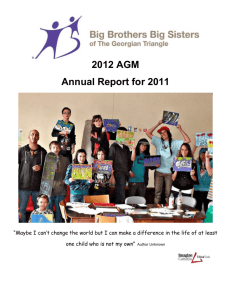 2012 AGM Annual Report for 2011 “Maybe I can't change the world