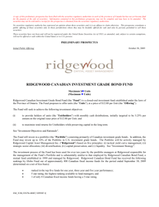 the offering - Ridgewood Capital Asset Management