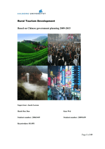 6.2. Socio-cultural impacts in rural tourism in China