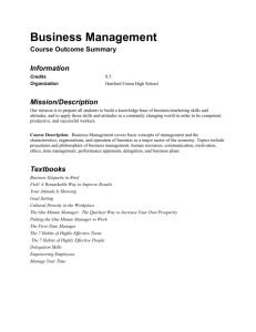 Business Management - Hartford Union High School