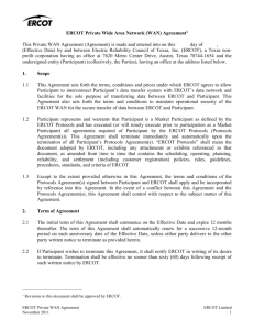 Wide Area Network (WAN) Agreement