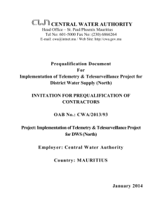 B. Contents of the Prequalification Document