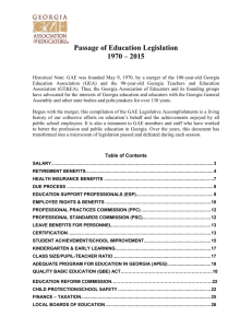Legislative Victories - Georgia Association of Educators