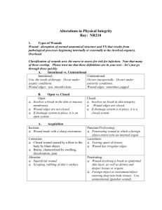 Alterations in Physical Integrity