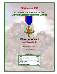 World War 1 Recipients of the Distinguished