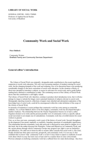 What community work is
